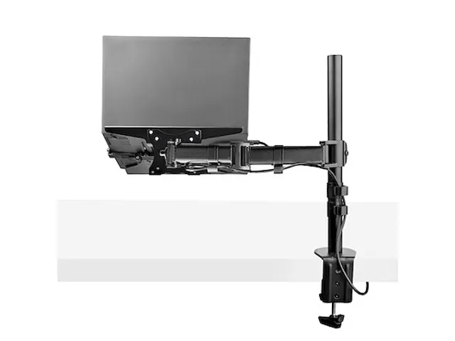 Bras pour ordinateur portable ou écran Noir