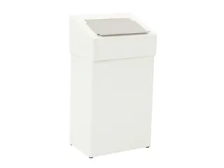 Afvalbak met hygiënische top, 18 liter wit - 1