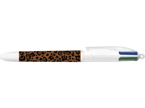 4-kleurenbalpen Leopard doos van 12 stuks assorti