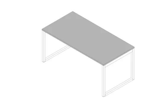 bureau,HxBxD 730x1600x800mm,blad grijs,sledeframe wit