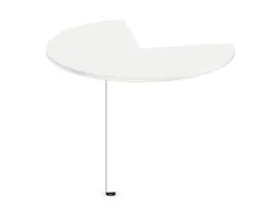 aanbouwtafel,i.h.v.,HxØ 720-840x1000mm,driekwartrond,Bl-wit