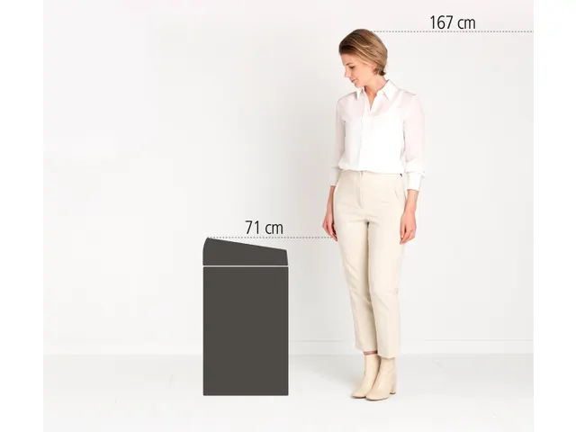 Brabantia Afvalbak Touch Bin 60 Liter Mat Zwart