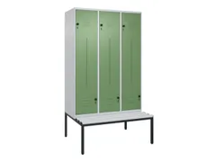 Z-garderobekast,HxBxD 2120x1200x815mm,6vak,vak B 400mm,draaigrendel