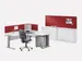 caisson de bureau,HxlxP 740x430x800mm,2tiroir(s),MP-gris clair
