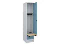 locker met bank,HxBxD 1950x400x815mm,1vak,vak B 400mm,cilinderslot