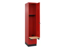 locker met bank,HxBxD 1950x400x815mm,1vak,vak B 400mm,draaigrendel