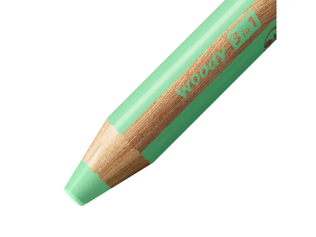 Kleurpotloden STABILO 880 woody 3 in 1 multitalent pastel groen