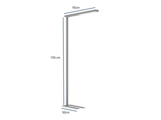 Vloerlamp MAUL Jet LED hoog 195cm aluminium - 7