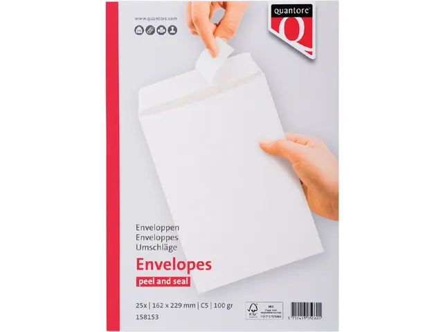 Envelop Quantore Bank C5 162x229mm Wit Zelfklevend