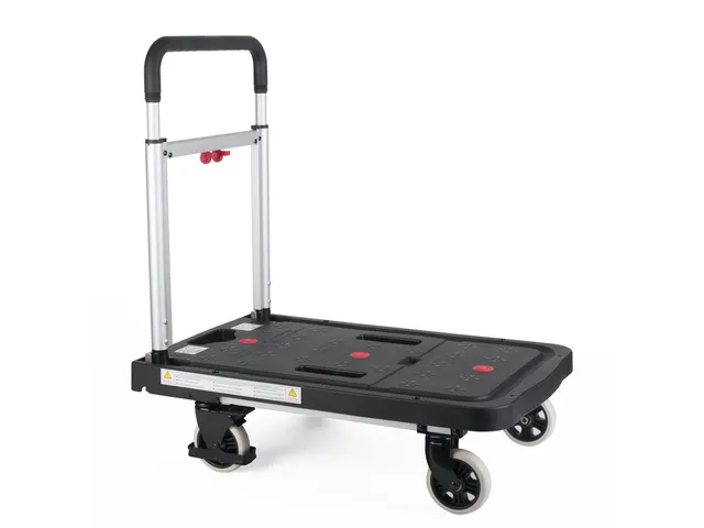 Transportkar Pavo platform trolley inklapbaar 137kg zwart