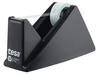 Plakbandhouder Tesa eco&crystal 59045 zwart met 1 rol tape 19mmx10m - 2
