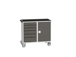 montagetafel 965x1050x550mm staalblad 6 laden kast front RAL7016