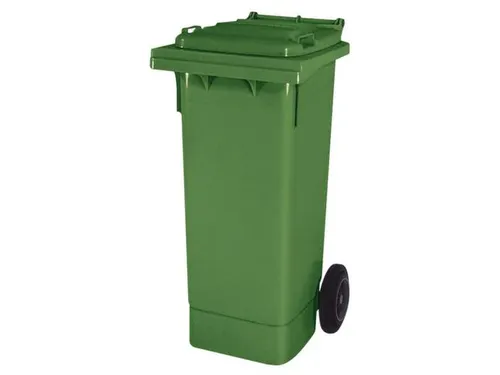 Vuilcontainer PE 80 liter HxBxD 930x448x530mm met wielen groen