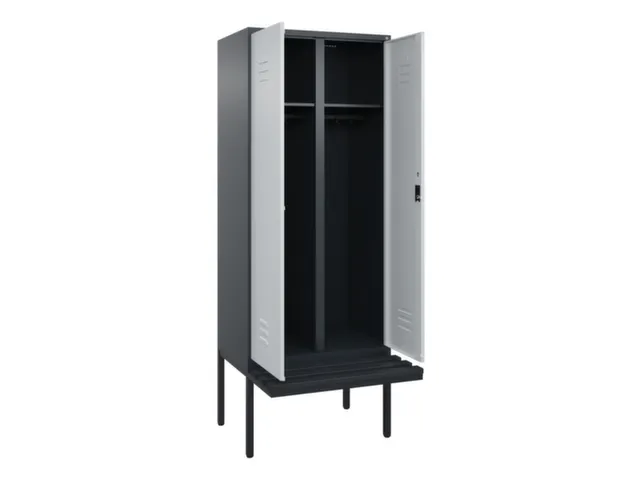 locker voor scheiding van kleding,HxBxD 2120x800x815mm,2vak