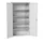 universele kast,HxBxD 2000x1050x550mm,4xStalen bodem,draaigrendelslot