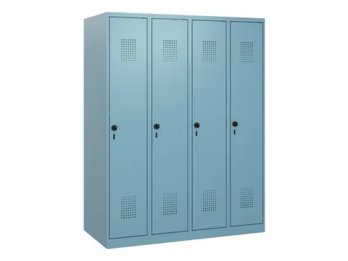 schoollocker,HxBxD 1530x1200x500mm,4vak,vak B 300mm,draaigrendel