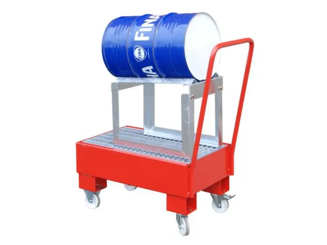 verrijdbare opvangbak,v. 1x60l vat,opvangvol. 61l,HxBxD 1075x500x940mm