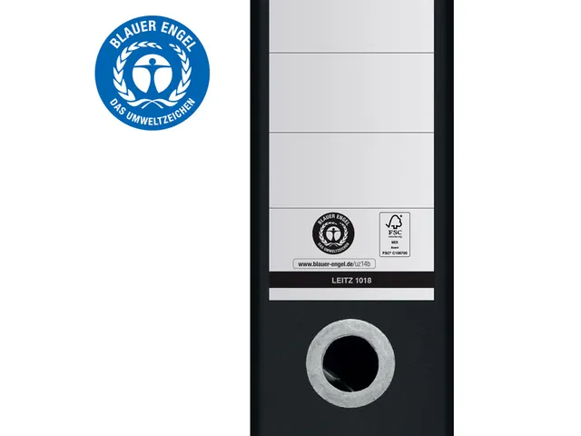 Classeur à levier Leitz Recycle 180° A4 80mm carton noir