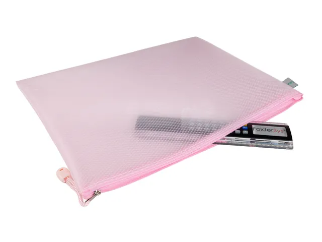 Pochette zip Foldersys EVA A4 rose pastel