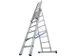 échelle télescopique polyvalente 3x8 échelons lisse L 2 3-5 2m alu
