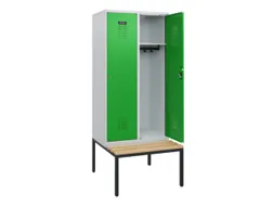 locker met bank,HxBxD 1950x800x815mm,2vak,vak B 400mm,cilinderslot