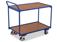 Tafelwagen 250kg 1000x600mm 2 Etages Staande Beugel Houten Plaat