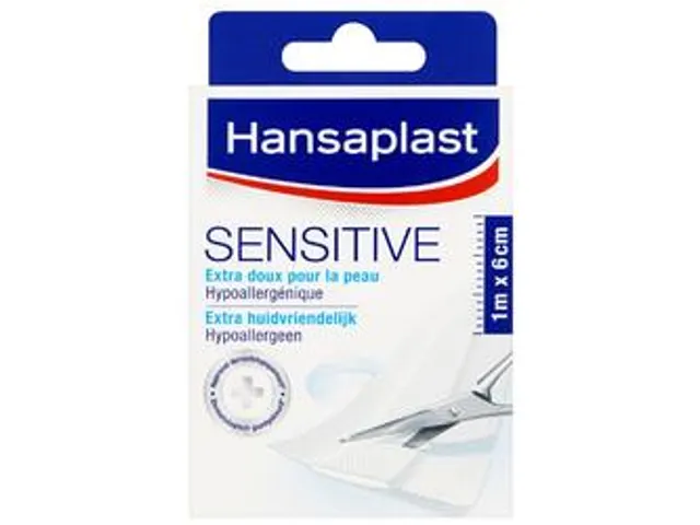 Hansaplast 46040-00000 Cerotto Sensitive 10x6 Cm – Confezione Da 10 Pezzi – Ipoallergenico E Delicato Per Pelli Sensibili