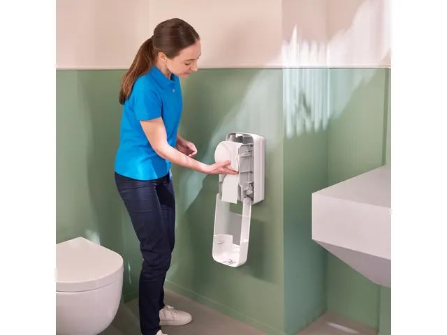 Tork OptiServe 558041 Hulsloos 2-rol Toiletpapier Dispenser T7 Wit