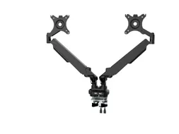 Dubbele Monitorarm Zwart Incl. USB Poorten