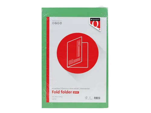 Vouwmap Quantore Folio ongelijke zijde 230gr groen