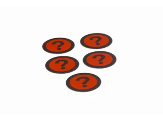 Impressiemagneetfolie Vraagteken Rood Ø50mm x 0,85mm - 1