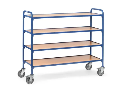 Bijzetwagens 32950 4 Etages Hout 250kg 1250x470mm Ral5007