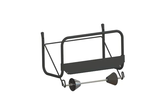 Poetspapierdispenser Euro Products M1 muurstandaard zwart 438304