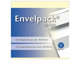 Envelop Papyrus Envelpack Design vierkant 140x140mm ivoor 894410 10 st - 2