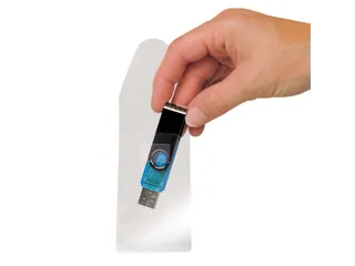 USB hoes Djois 52.5x90mm met sluiting zelfklevend transparant - 1