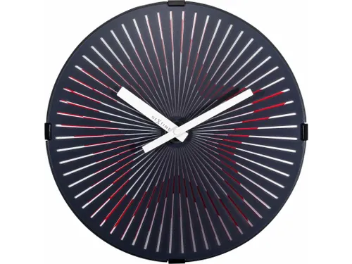 Wandklok Ø 30cm Plastic Bewegende klok Rood 'Motion Star Red'