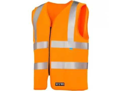 Sioen Bertrix fluohesje, fluo oranje/marineblauw, maat L, per stuk
