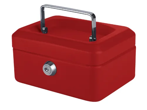 Geldkist Quantore 150x115x80mm rood