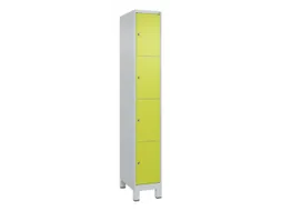 lockerkast,HxBxD 1950x300x500mm,1x4vakken,vak B 300mm,cil.-slot,voeten