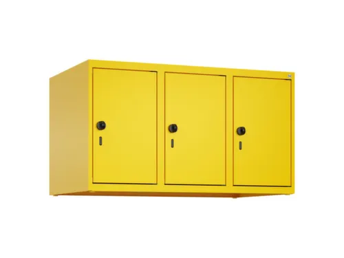 opzetkast,v. locker,3vak.,vak B 300mm,HxBxD 500x900x500mm,draaigrendel