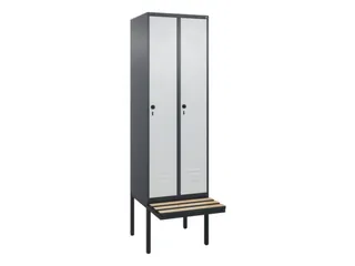 locker voor scheiding van kleding,HxBxD 2120x600x815mm,2vak - 1