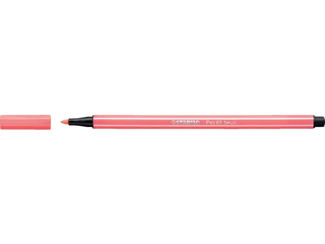 Viltstift STABILO Pen 68/040 medium neon rood