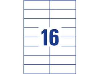 Etiket Avery Zweckform 3484 105x37mm wit 1600stuks - 2