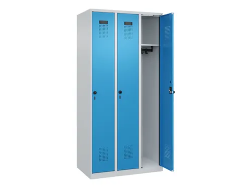 locker,HxBxD 1850x900x500mm,3vak,vak B 300mm,draaigrendel