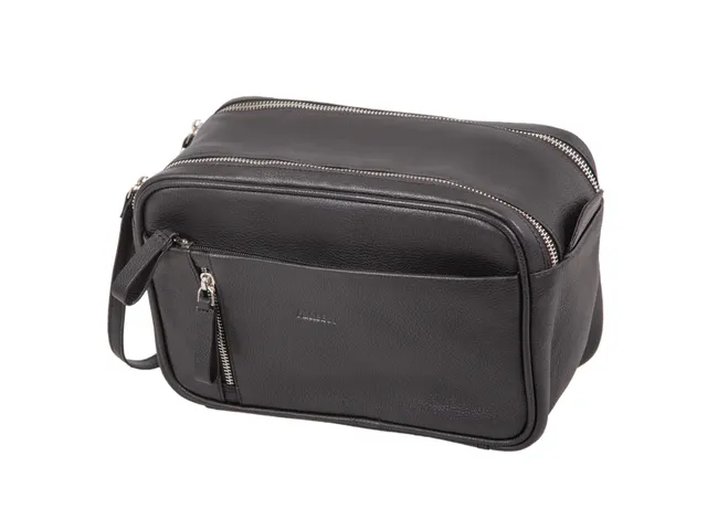 toilettas Alassio SALINA leer zwart