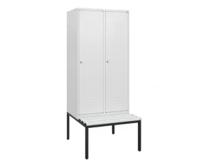 locker met bank,HxBxD 1950x800x815mm,2vak,vak B 400mm,cil.-slot - 1