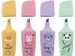 Mini markeerstift Eberhard Faber Animal set à 4 stuks