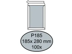 Envelop Quantore Bordrug P185 185X280Mm 120Gr Wit Zelfklevend