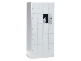lockerkast,HxBxD 1950x900x480mm,4x5vakken,romp RAL7021,front RAL7021 - 1