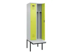 locker met bank,voor scheiding van kleding,HxBxD 2120x600x815mm,2vak